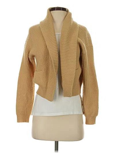 Pre-owned Vince Wool Cardigan Sweater In Tan