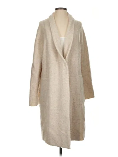 Pre-owned Vince Wool Cardigan Sweater In Tan