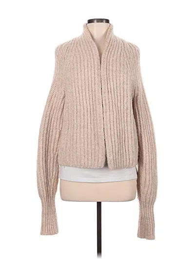 Pre-owned Vince Wool Cardigan Sweater In Tan