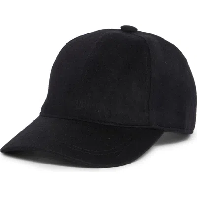 Vince Cashmere Baseball Hat In Black