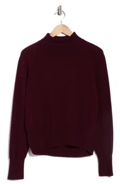 Vince Wool Cashmere Blend Turtleneck In Burgundy