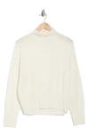 Vince Wool Cashmere Blend Turtleneck In White