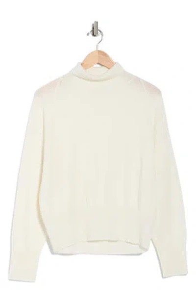 Vince Wool Cashmere Blend Turtleneck In White