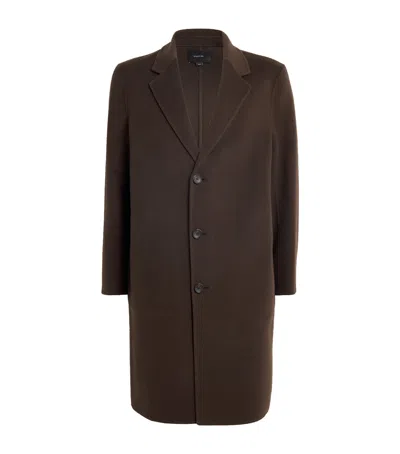 Vince Wool-cashmere Overcoat In Brown
