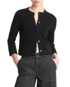Vince Wool And Cashmere Cardigan In Black