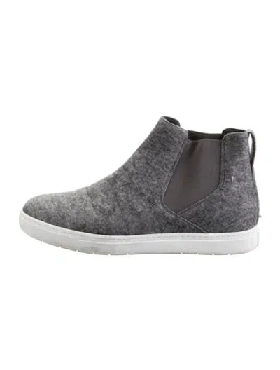 Pre-owned Vince Wool Chelsea Boots In Gray