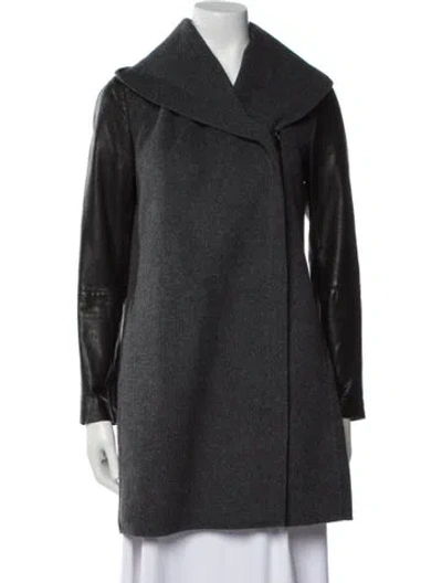 Pre-owned Vince Wool Coat In Black
