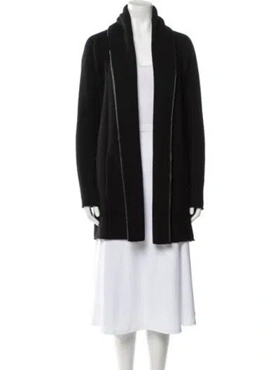 Pre-owned Vince Wool Coat In Black