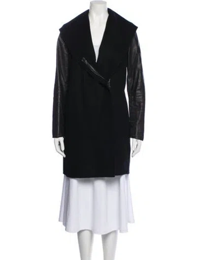 Pre-owned Vince Wool Coat In Black
