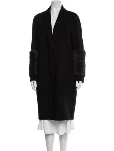 Pre-owned Vince Wool Coat In Black