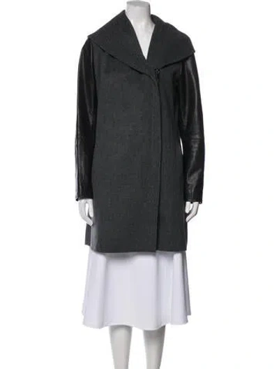 Pre-owned Vince Wool Coat In Black