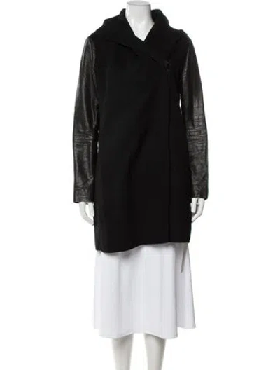 Pre-owned Vince Wool Coat In Black