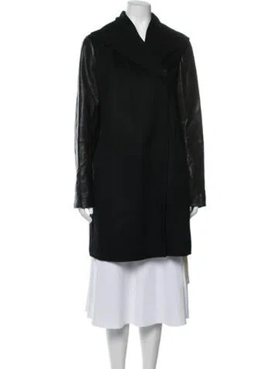 Pre-owned Vince Wool Coat In Black