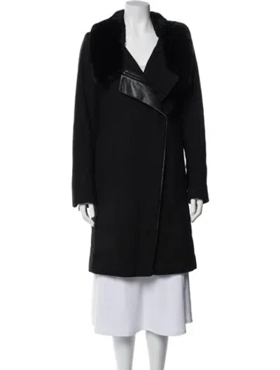 Pre-owned Vince Wool Coat In Black