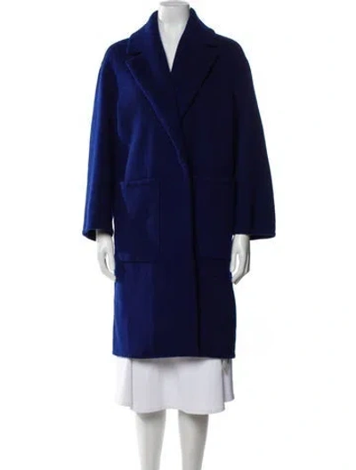 Pre-owned Vince Wool Coat In Blue