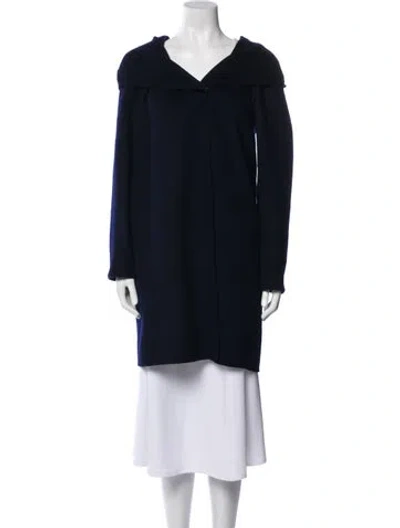 Pre-owned Vince Wool Coat In Blue