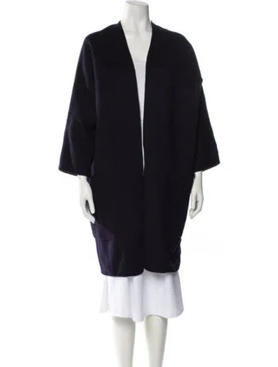 Pre-owned Vince Wool Coat In Blue