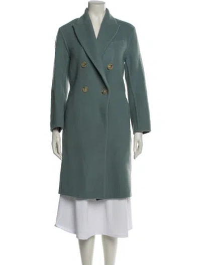 Pre-owned Vince Wool Coat In Blue