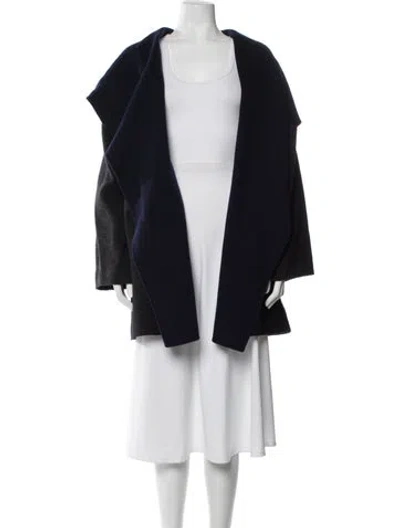 Pre-owned Vince Wool Coat In Blue