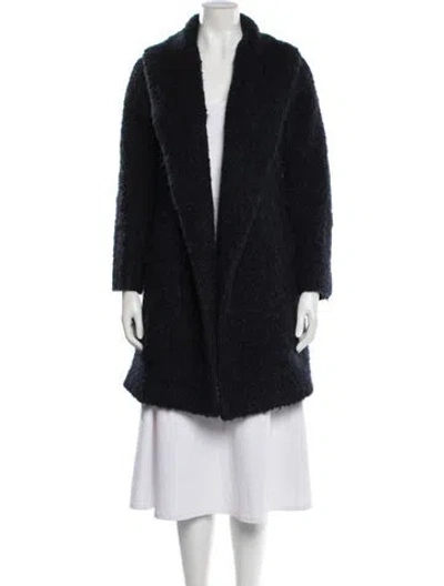 Pre-owned Vince Wool Coat In Blue