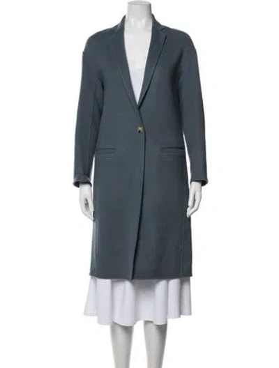 Pre-owned Vince Wool Coat In Blue