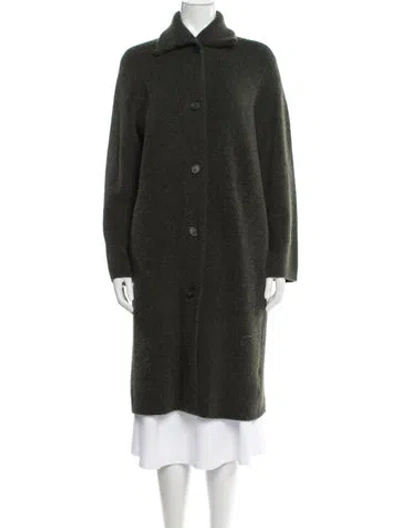 Pre-owned Vince Wool Coat In Green