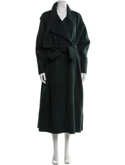 Pre-owned Vince Wool Coat In Green