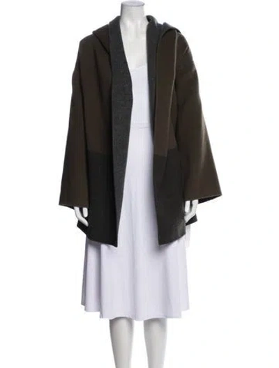 Pre-owned Vince Wool Coat In Green