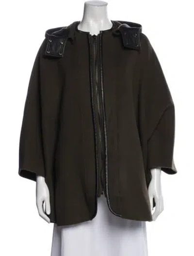 Pre-owned Vince Wool Coat In Green