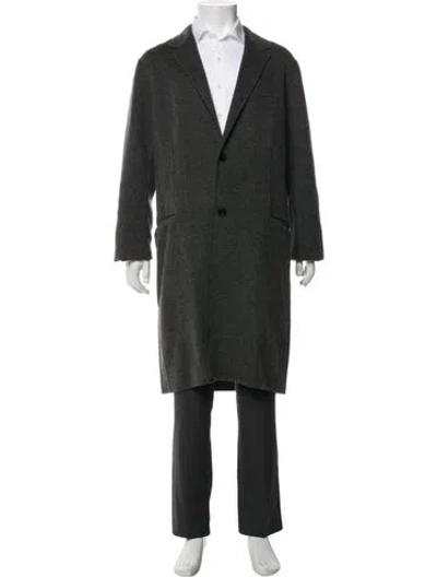 Pre-owned Vince Wool Coat In Green