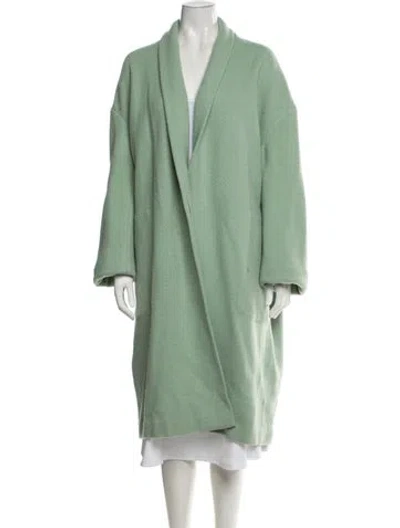 Pre-owned Vince Wool Coat In Green