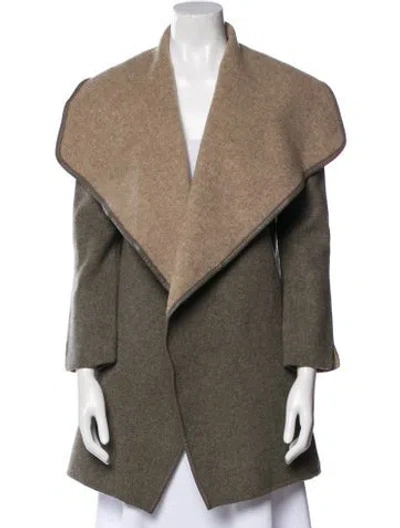 Pre-owned Vince Wool Coat In Neutral