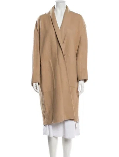 Pre-owned Vince Wool Coat In Neutral