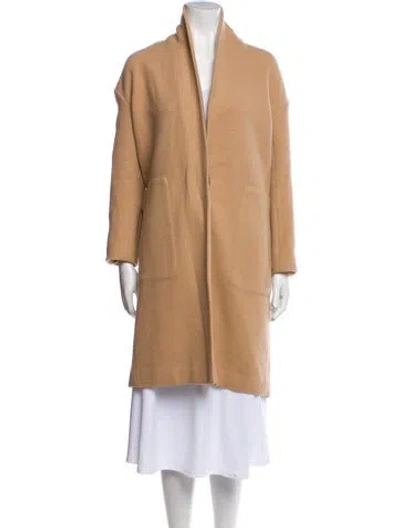 Pre-owned Vince Wool Coat In Neutral