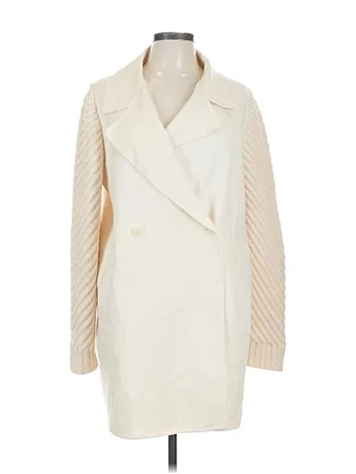 Pre-owned Vince Wool Coat In White