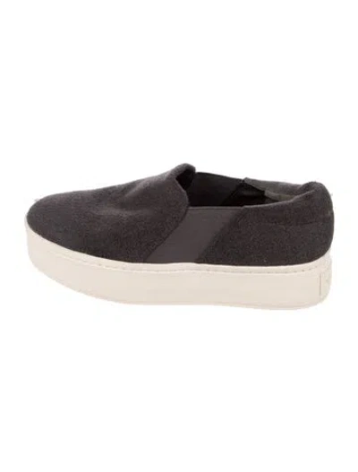 Pre-owned Vince Wool Colorblock Pattern Sneakers In Black