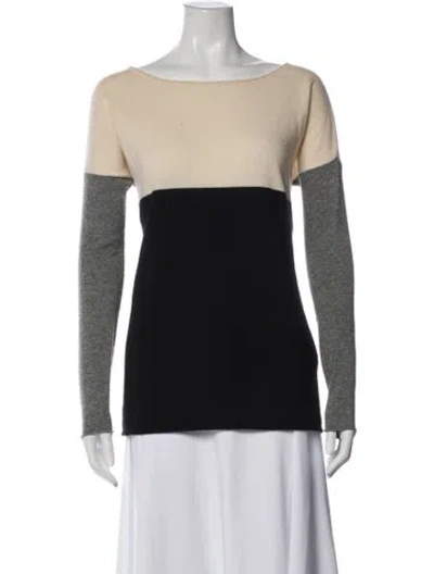 Pre-owned Vince Wool Colorblock Pattern Sweater