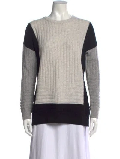 Pre-owned Vince Wool Colorblock Pattern Sweater