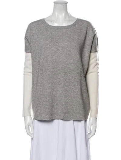 Pre-owned Vince Wool Colorblock Pattern Sweater In Gray