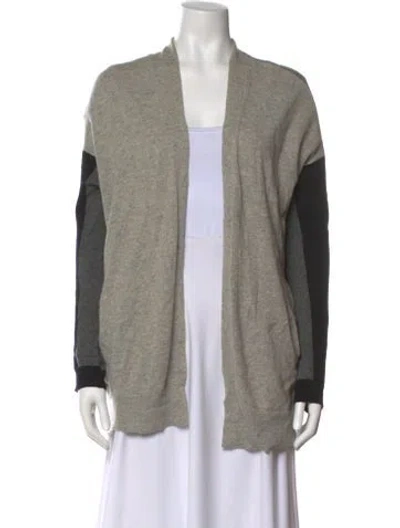 Pre-owned Vince Wool Colorblock Pattern Sweater In Gray