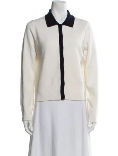 Pre-owned Vince Wool Colorblock Pattern Sweater In Neutral