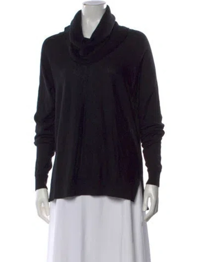 Pre-owned Vince Wool Cowl Neck Sweater In Black