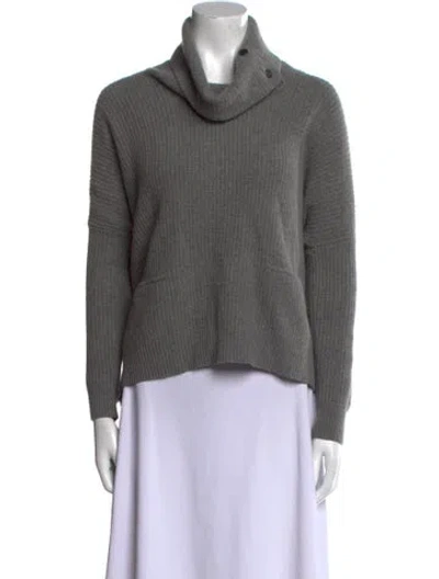 Pre-owned Vince Wool Cowl Neck Sweater In Gray