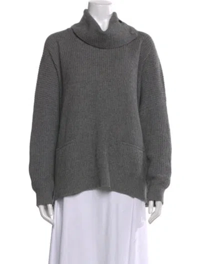 Pre-owned Vince Wool Cowl Neck Sweater In Gray