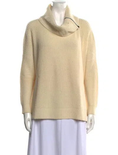Pre-owned Vince Wool Cowl Neck Sweater In Neutral