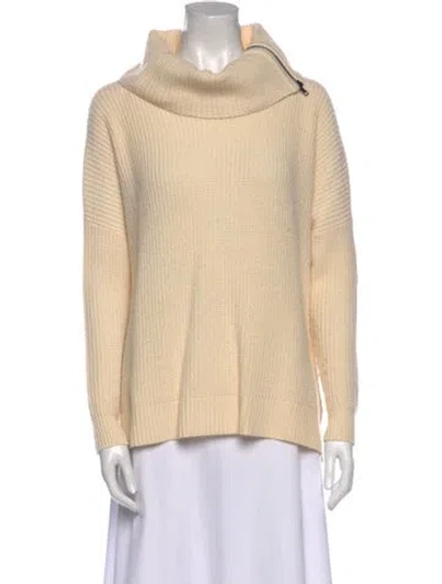 Pre-owned Vince Wool Cowl Neck Sweater In Neutral
