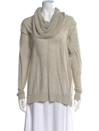 Pre-owned Vince Wool Cowl Neck Sweater In Neutral