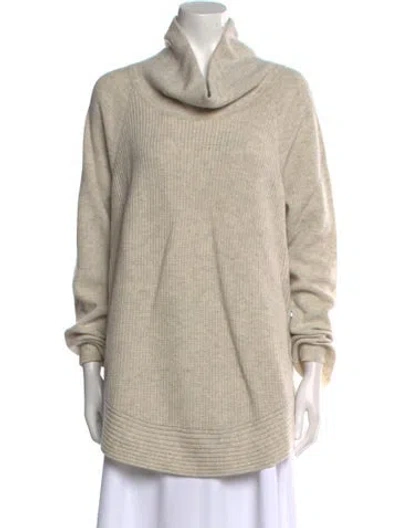 Pre-owned Vince Wool Cowl Neck Sweater In Neutral
