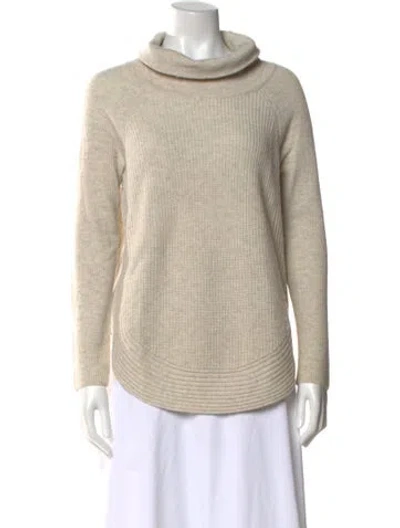 Pre-owned Vince Wool Cowl Neck Sweater In Neutral