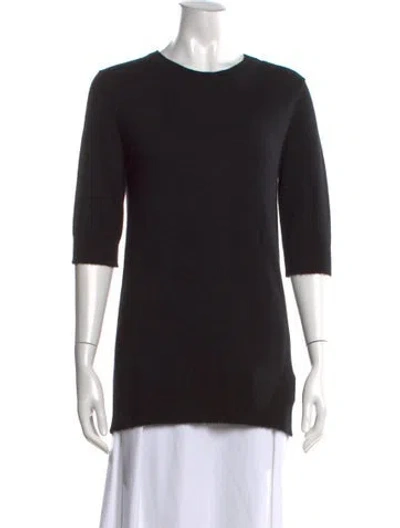 Pre-owned Vince Wool Crew Neck Sweater In Black